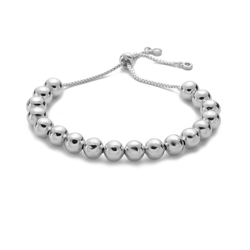 Copper 18K Gold Plated Plating Round Bracelets