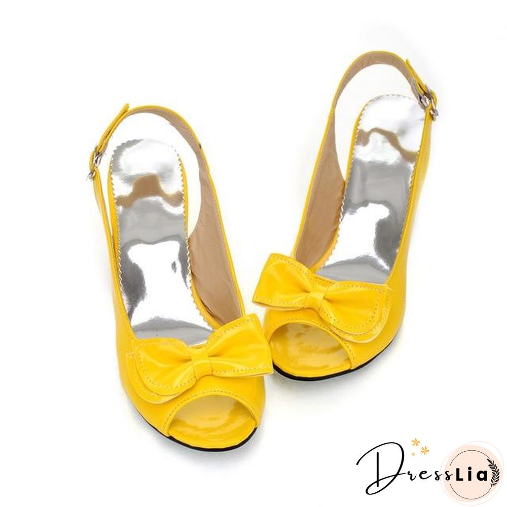Big Size Women Peep Toe High Heels Summer Sandals Shoes