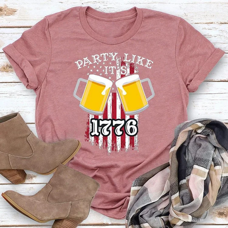 4th july drinking T-shirt Tee -