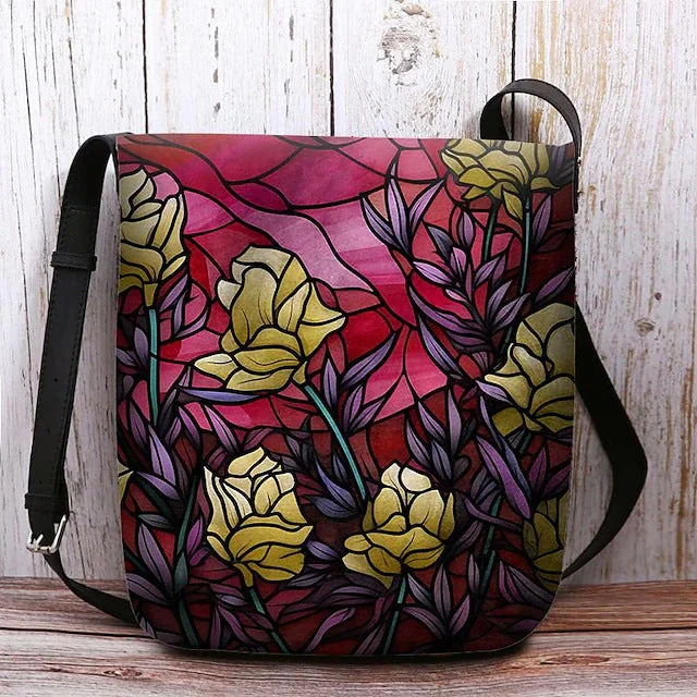 Style & Comfort for Mature Women Women's Flower Print Crossbody Bags Shoulder Bags