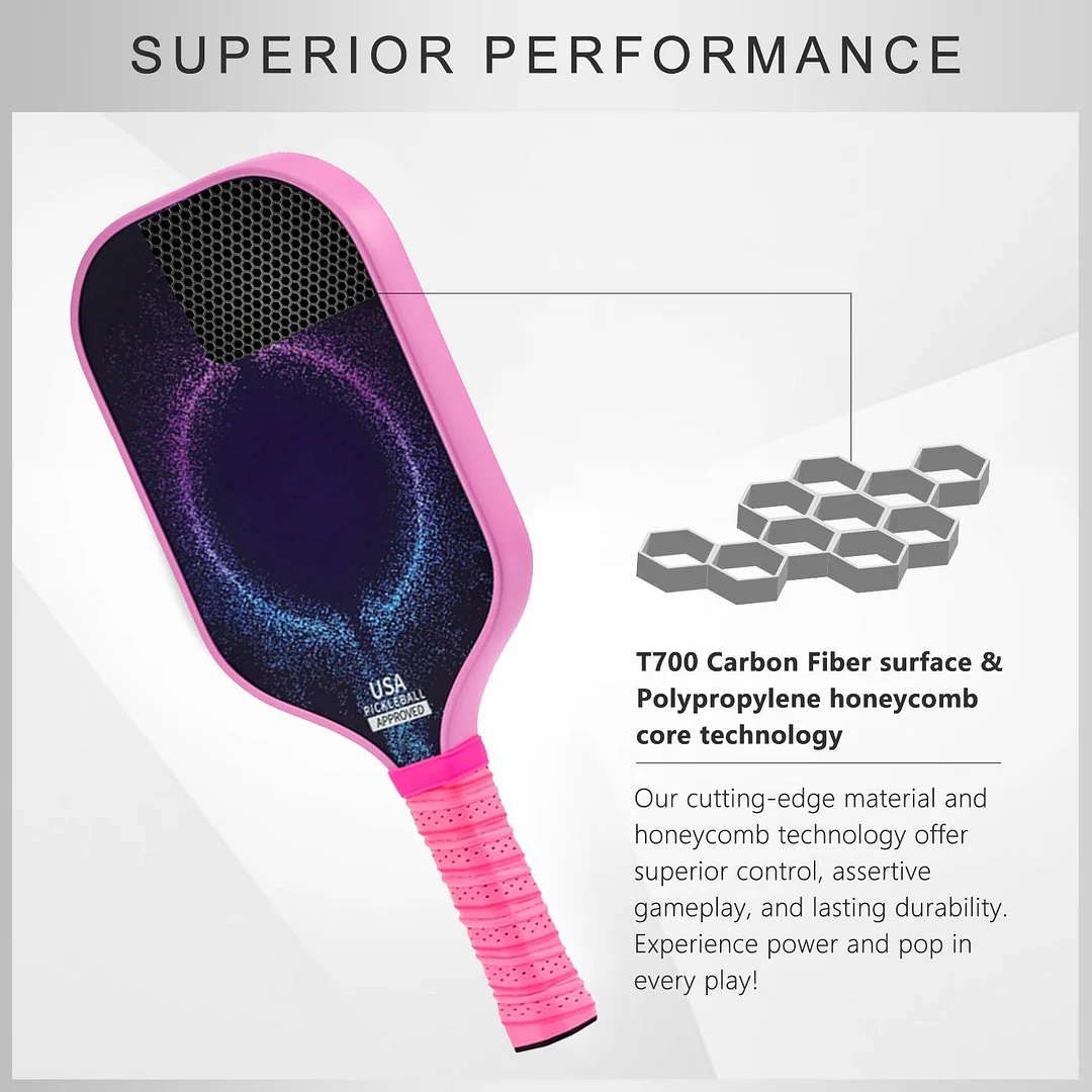 Original Paddle (16mm) T700 Sandblasted Carbon Fiber-Colorful Chaos