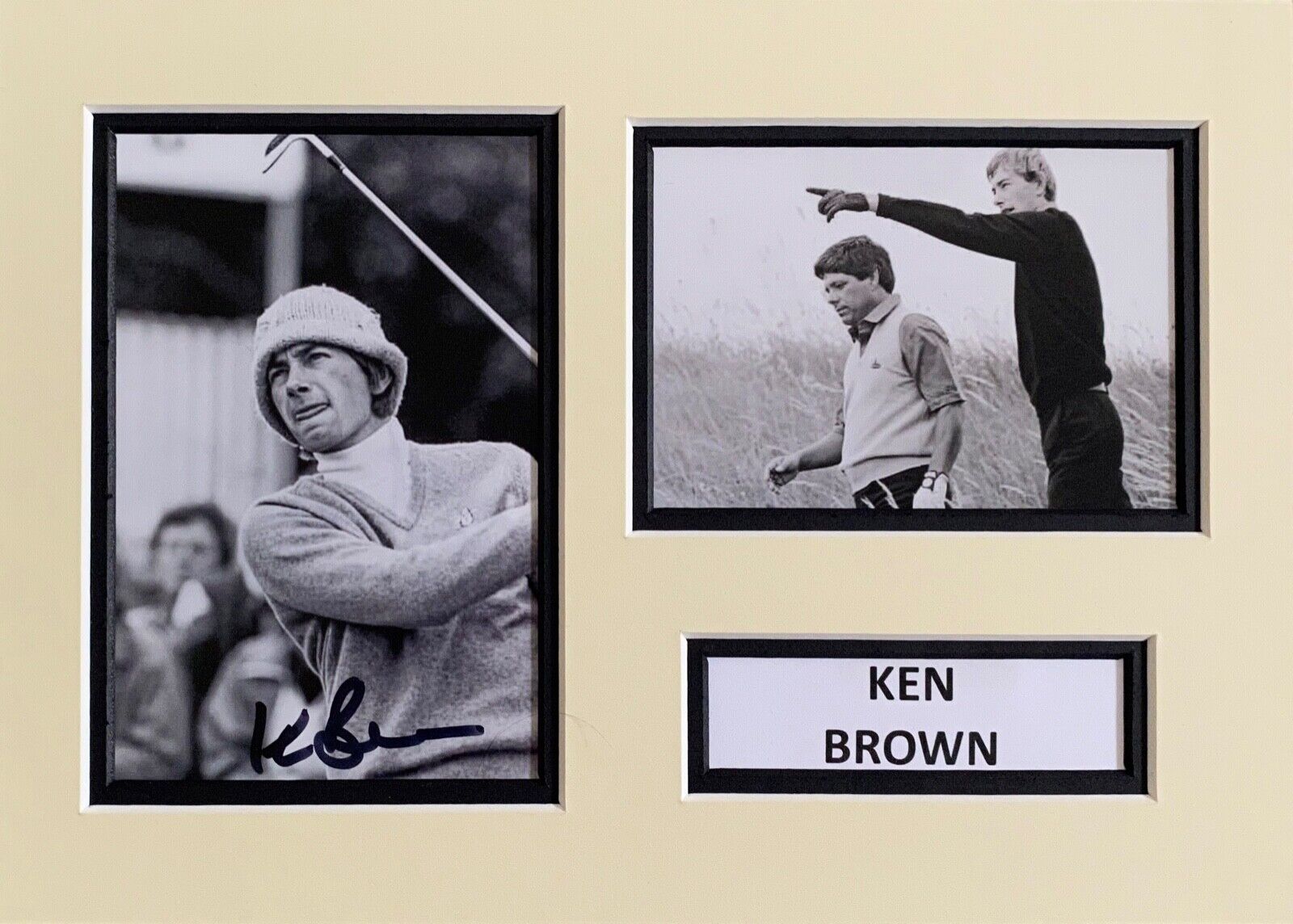 KEN BROWN HAND SIGNED A4 Photo Poster painting MOUNT DISPLAY GOLF AUTOGRAPH 1