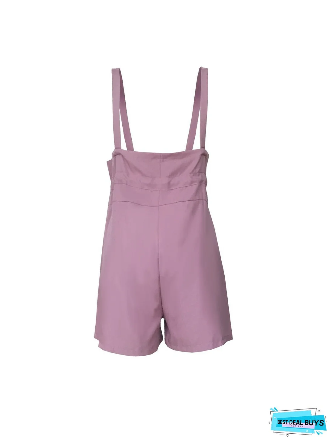 Drawstring Wide Strap Overalls with Pockets