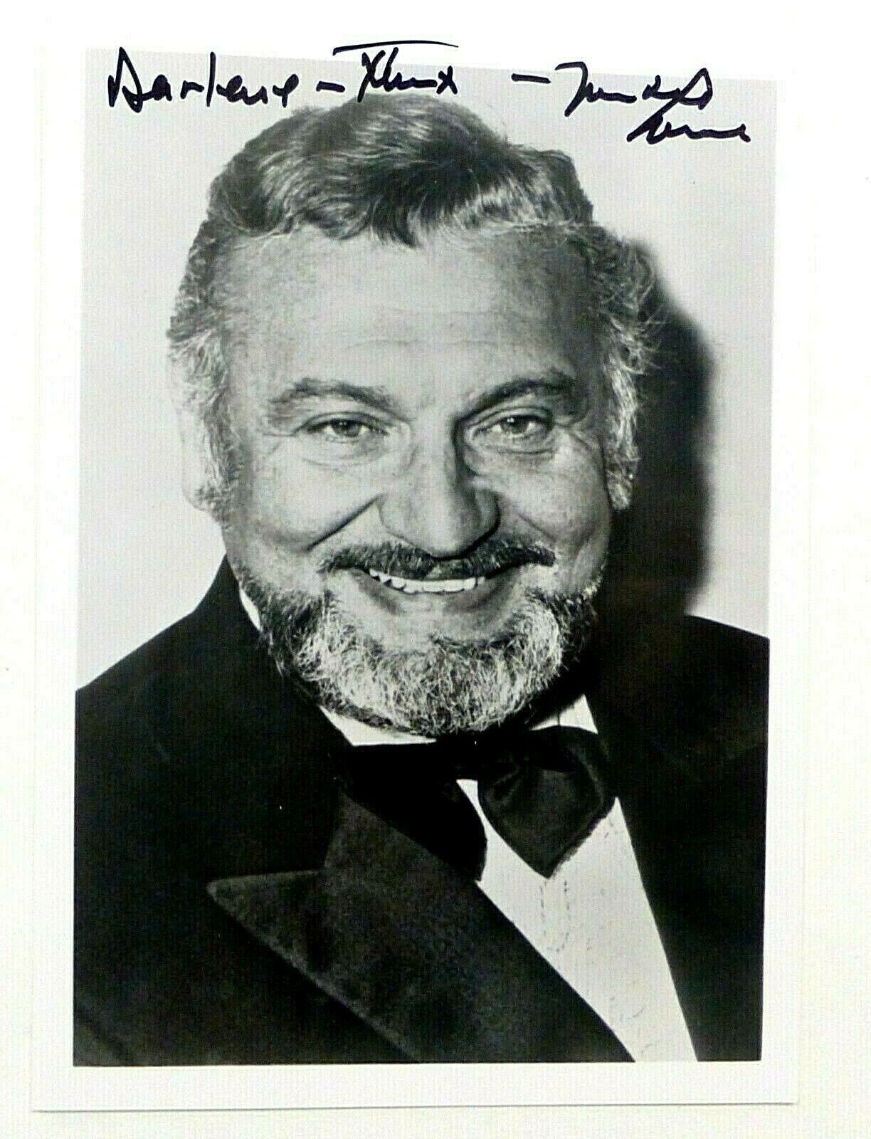 FRANKIE LAINE Autographed 4 X 6 B&W Photo Poster painting inscribed PC52