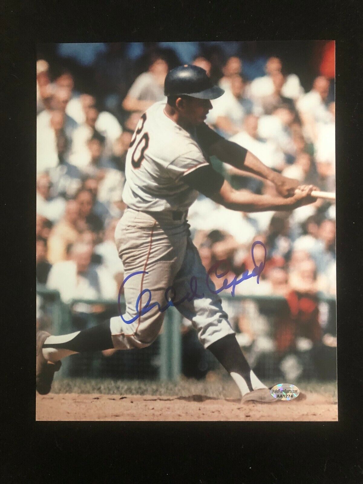 Orlando Cepeda Signed Autographed Action Photo Poster painting - COA - San Francisco Giants