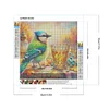 Herbst Wasserbecher Vogel - runder Bohrer Diamantmalerei - 30*30cm