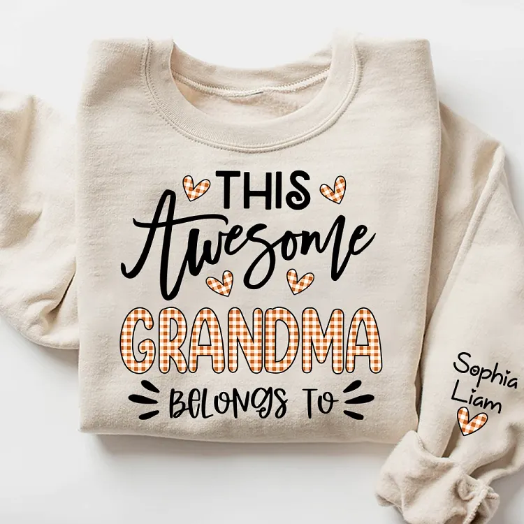 This Awesome Grandma Belongs To Personalized Sweatshirt