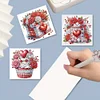 6Pcs Diamond Painting Love Flower Gifts Diamond Painting Greeting Card for Adults Beginners