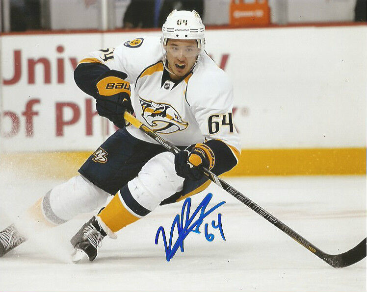 Nashville Predators Victor Bartley Signed Autographed 8x10 Photo Poster painting COA C