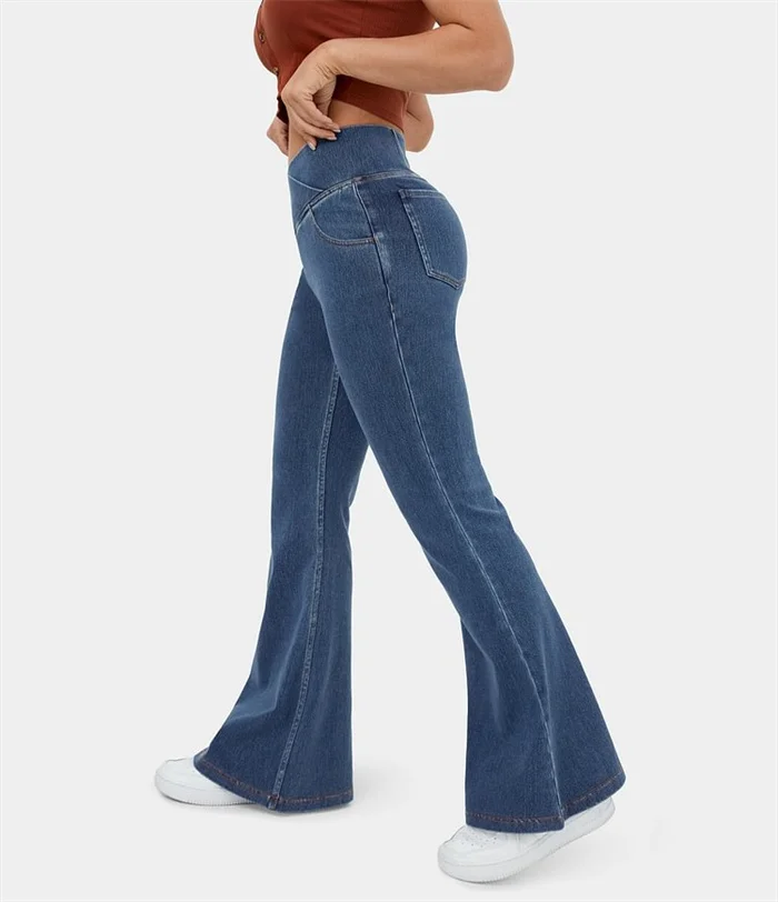  Jeans High Waisted Crossover-Buy 2 Free Shipping