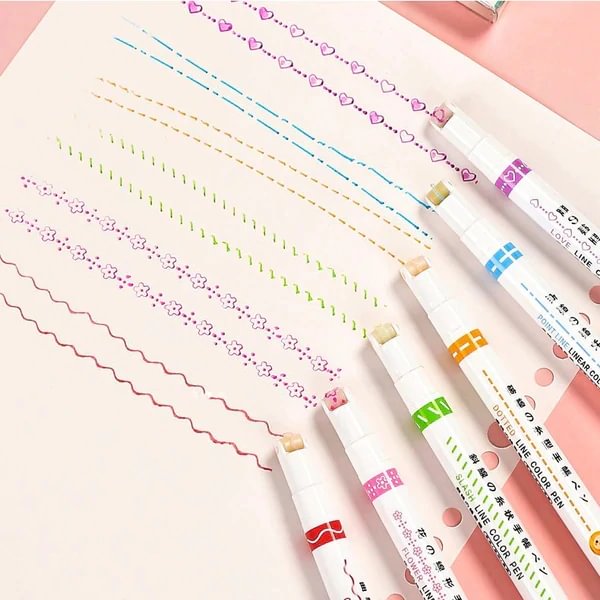 Linear Color Pens (6 Color  Set)