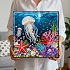 Jellyfish Art Diamond Painting Kit for Adults Home Decor 25x25cm With Frame
