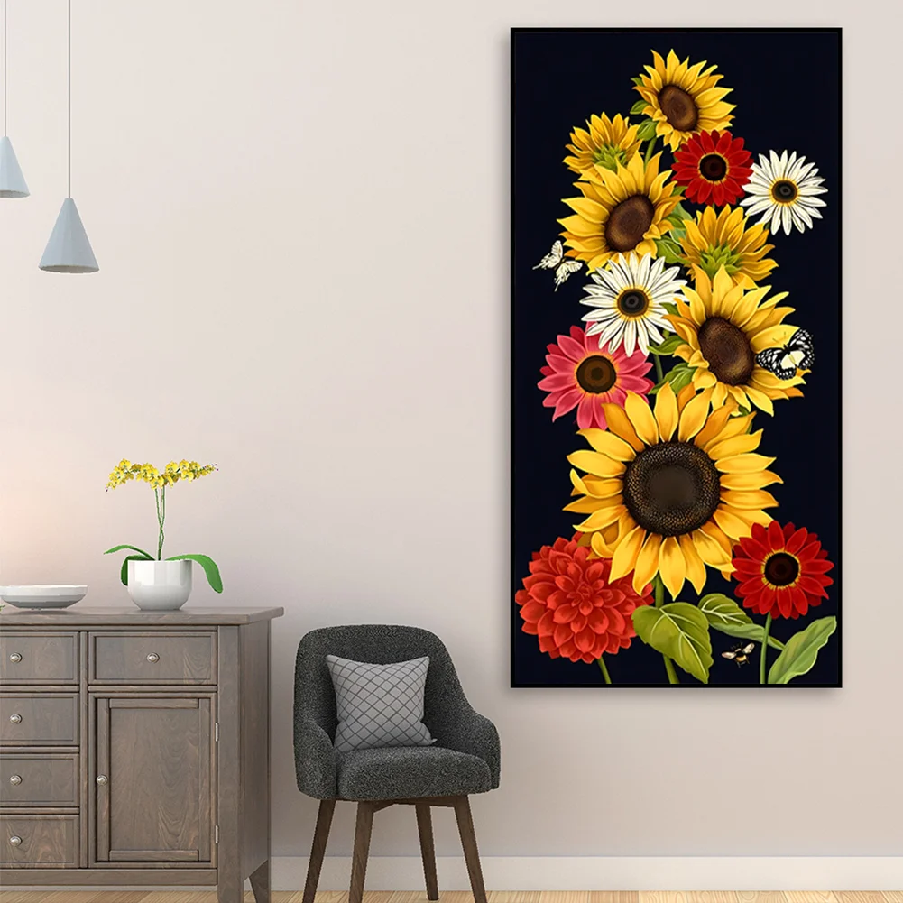 Diamond Painting - Full Round Drill - Sunflower(Canvas|30*60cm)