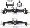 TRX4M Axles, Front & Rear Complete 216.4g +10mm Brass CNC Widen TRX4M Portal Axles with Lay-Down Servo Mount & Links for 1/18 RC Crawler Car TRX4M Upgrades