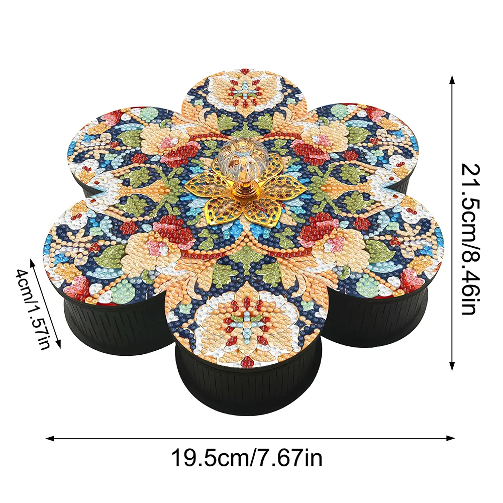 DIY Flower Diamond Painting Storage Box Sundries Organizer Case for Beginners