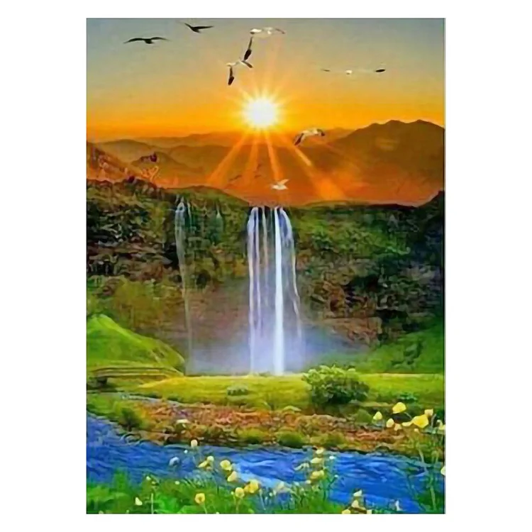 Scenery - 11CT 3 Strands Threads Printed Cross Stitch Kit - 40x50cm(Canvas)