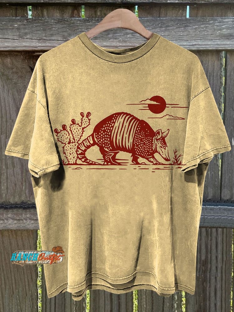 Armadillo Printed T-Shirt Colorful / S