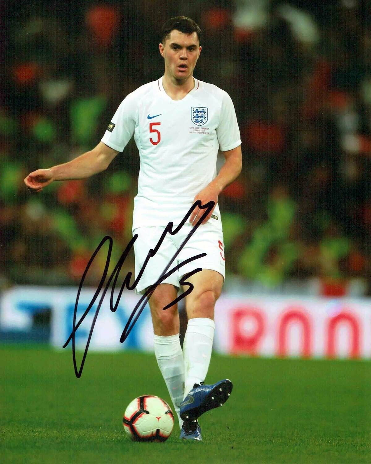 Michael KEANE Signed Autograph 12x8 Photo Poster painting AFTAL COA Everton & England Football