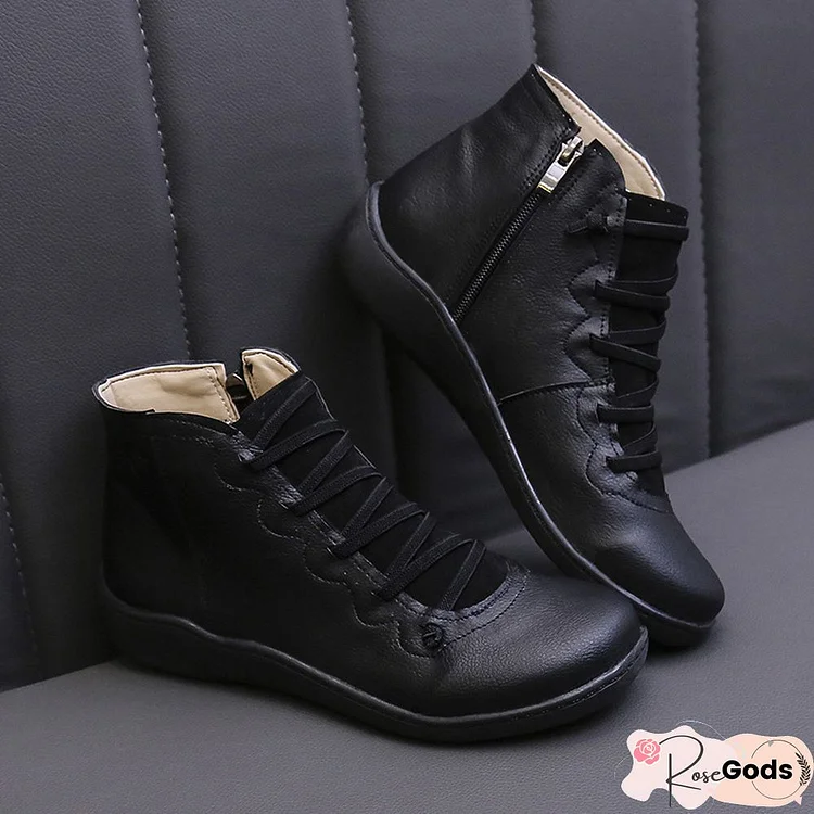 Women Winter Flat Heel Boots