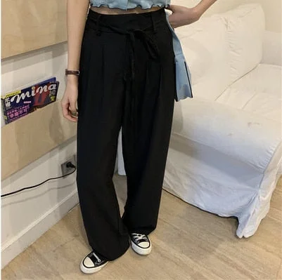 NEW Straight Large Size Casual Solid Wide Leg Trousers Streetwear Suit Full-Length Hot Selling Chic Loose High Quality Pants