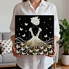 (25x25cm)DIY Pearl Painting Framed Handmade Pearl Material Art Kit Living Room Decor