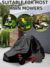 Lawn Mower Cover 210D Oxford Cloth Waterproof Dust Cover for Outdoor Garden