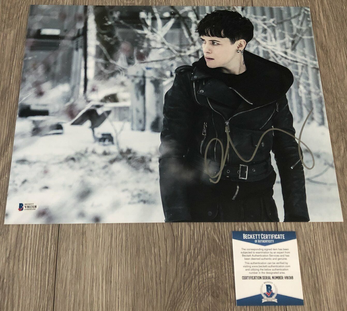 CLAIRE FOY THE GIRL IN THE SPIDER'S WEB SIGNED 11x14 Photo Poster painting EXACT PROOF & BAS COA