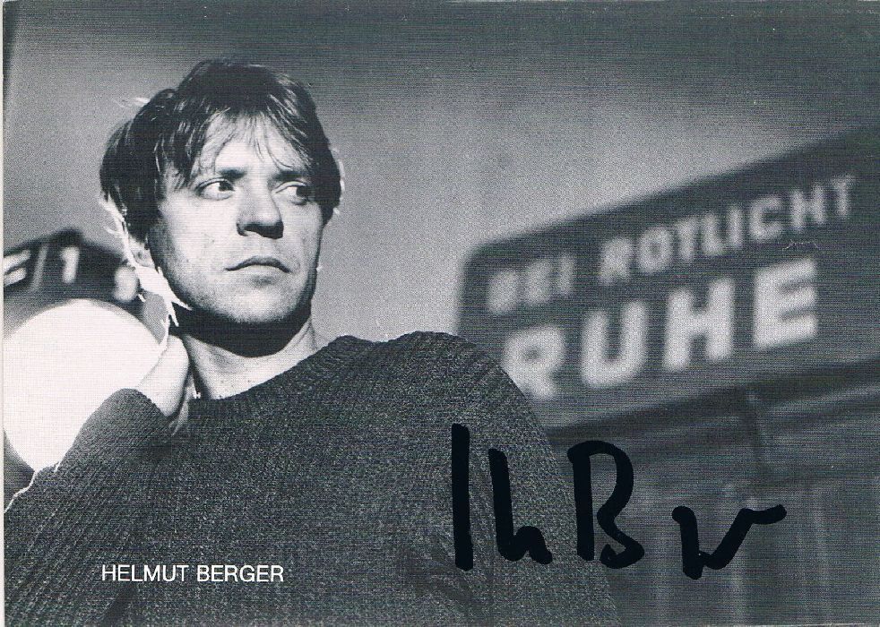 Helmut Berger 1944- genuine autograph signed 4x6