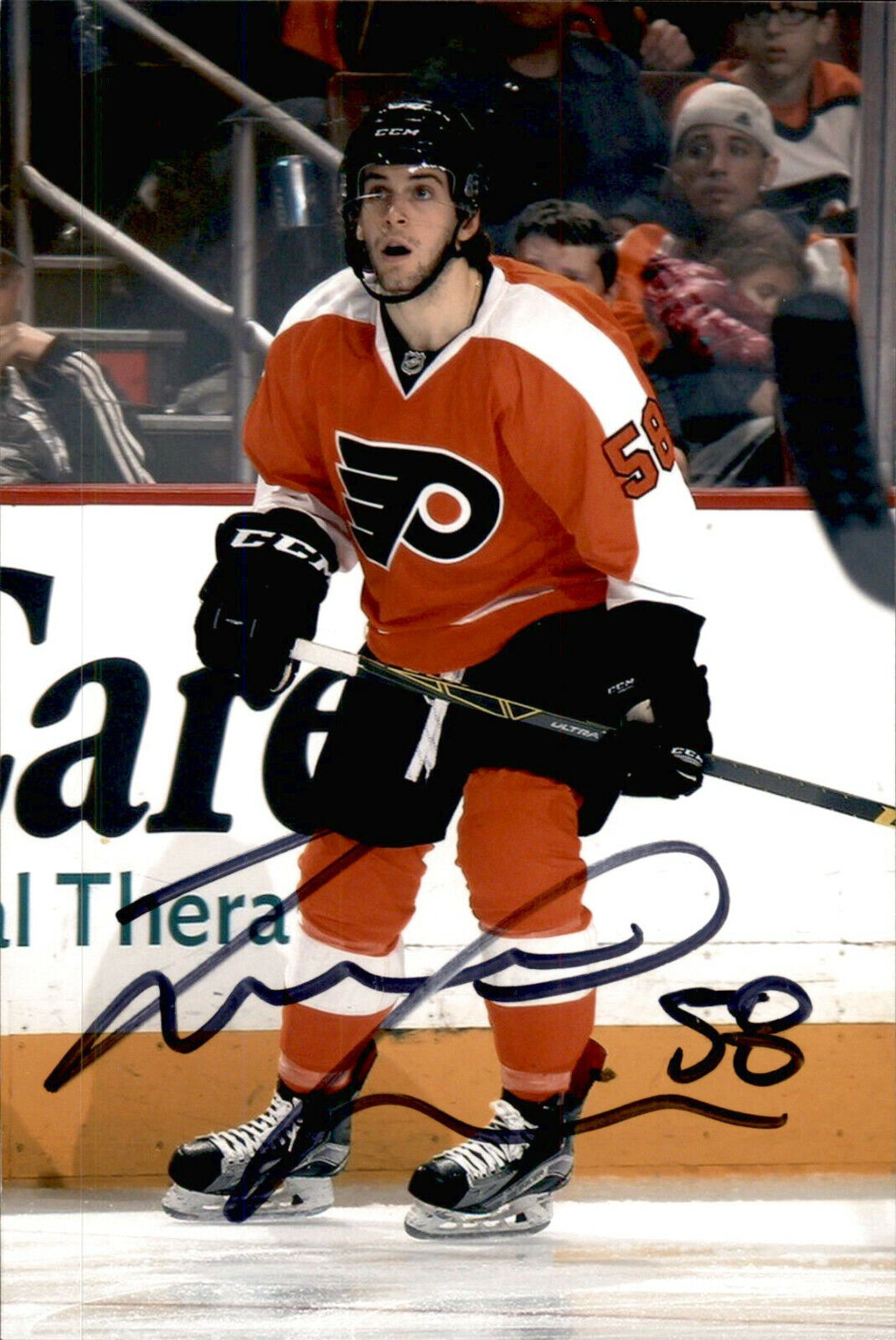 Taylor Leier SIGNED 4x6 Photo Poster painting PHILADELPHIA FLYERS #2