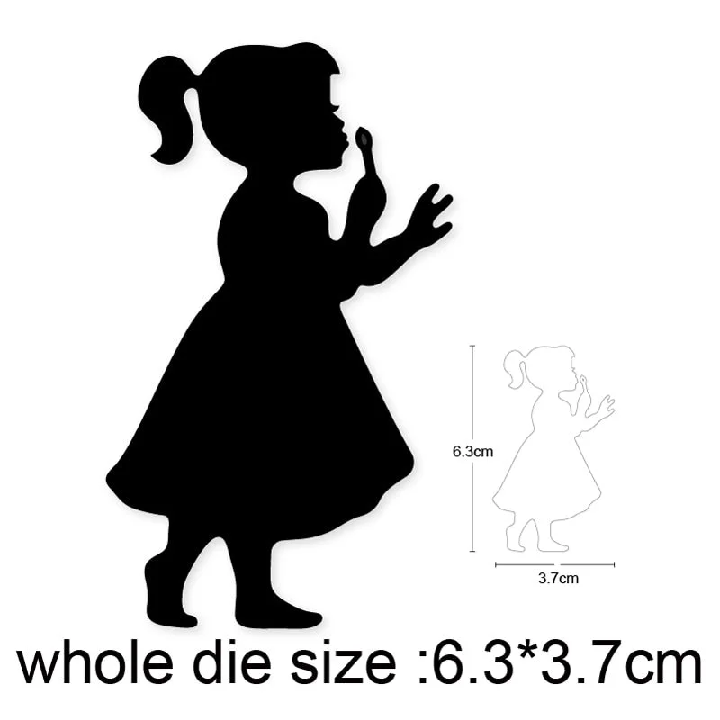 Heart Rains Umbrella Girl Metal Cutting Dies Cut Die Mold Decoration Scrapbook Paper Craft Knife Mould Blade Punch Stencils Dies