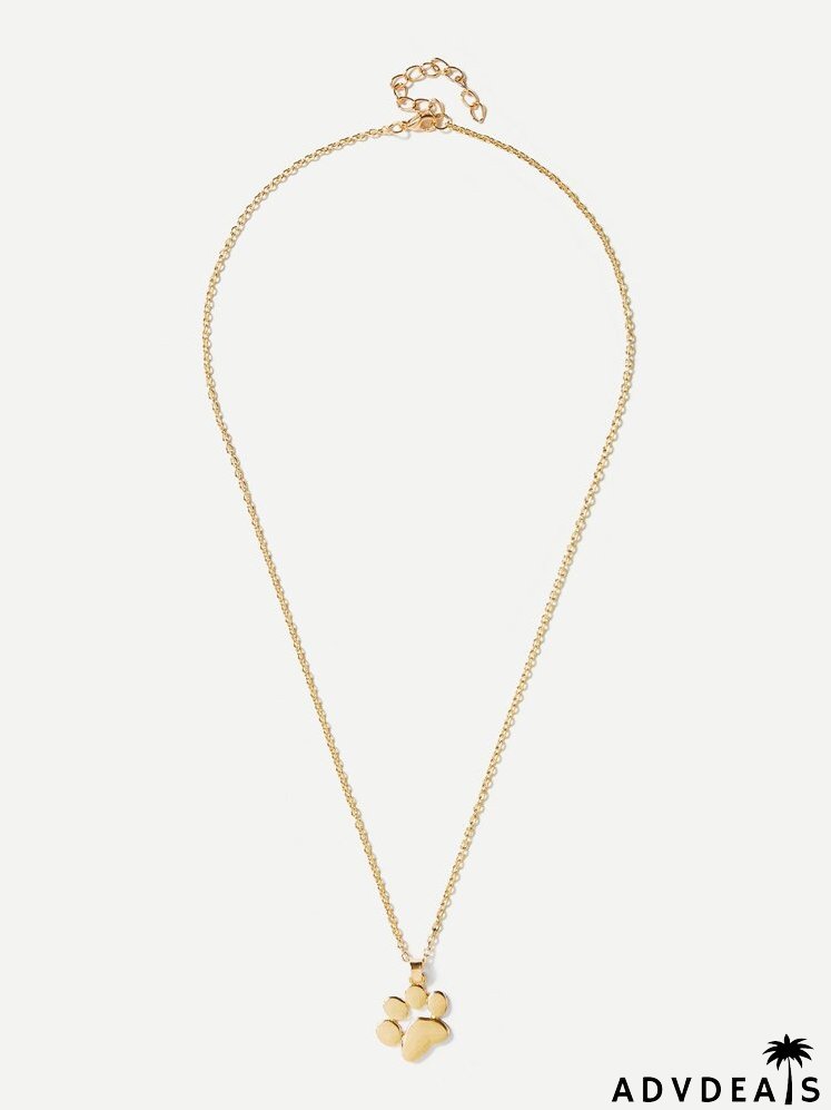 Footprint Pendant Necklace