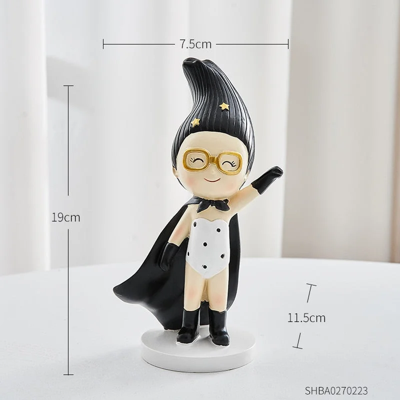 Modern Home Decoration Girl Ornaments Resin Character Model Decoration In The Girl's Room Christmas Decor Figurines for Home