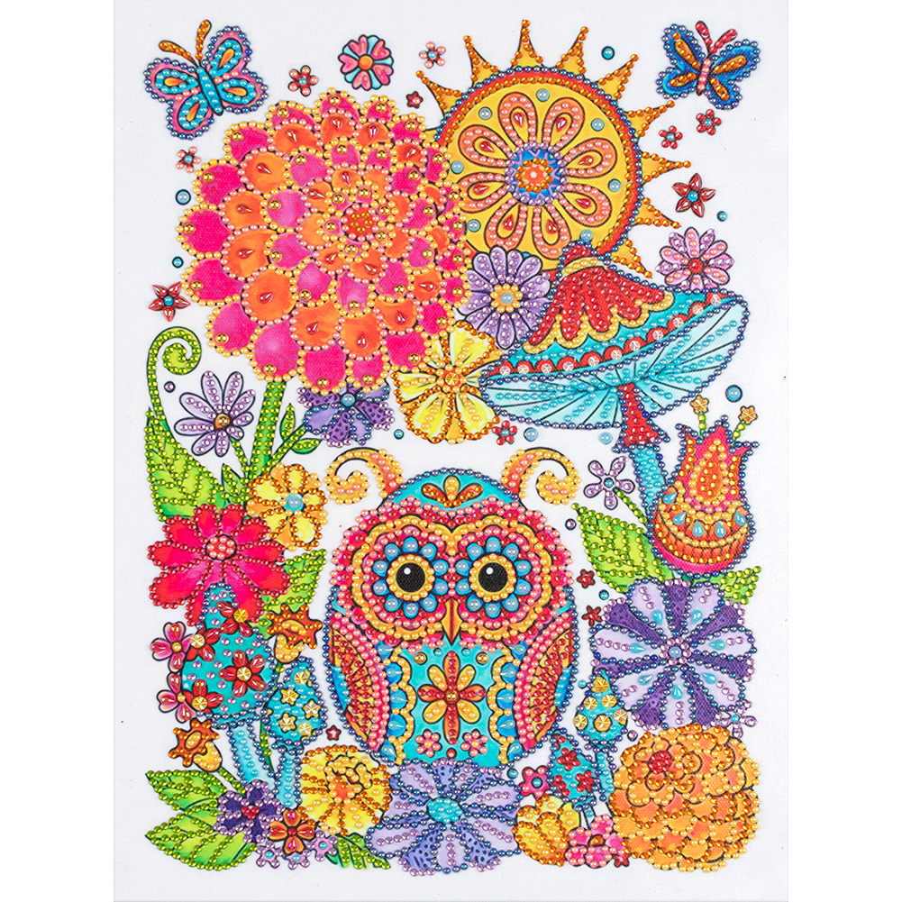 

30*40CM - Special Shaped Diamond Painting - Large Eyes Owl, 501 Original