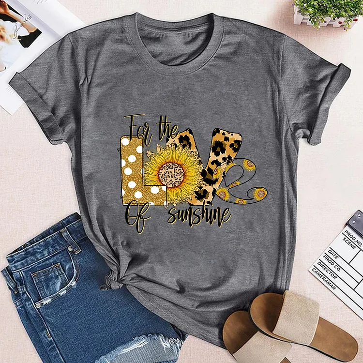 Love and Sunshine Theme Neck T-shirt