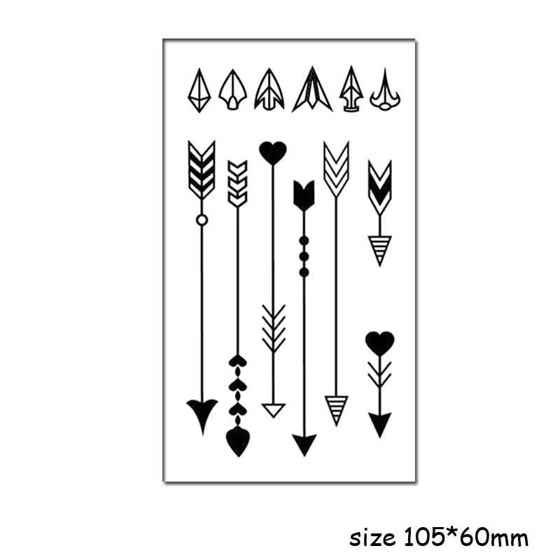 Temporary Tattoo Stickers Sexy Cross English Alphabet Line Fake Tatto Waterproof Tatoo Hand Leg Belly Small Size for Women Men