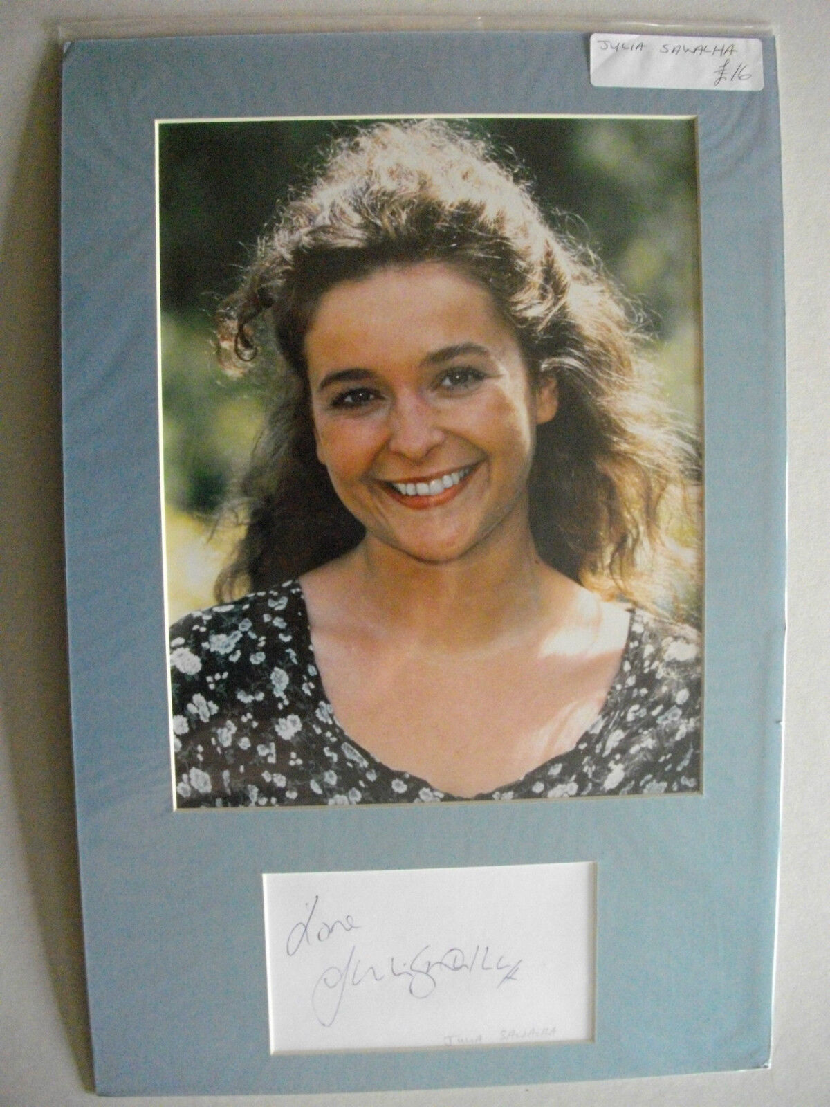 JULIA SAWALHA AUTOGRAPHED MOUNT ABFAB