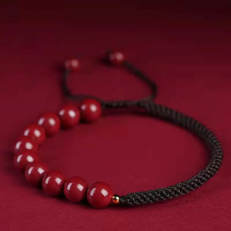 Cinnabar King Kong Knot Blessing String Bracelet