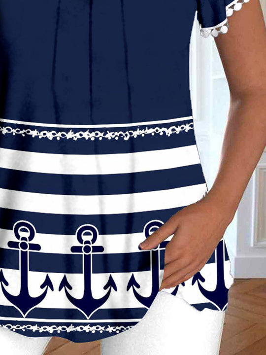 Women Half Sleeve V-neck Solid Color Dress