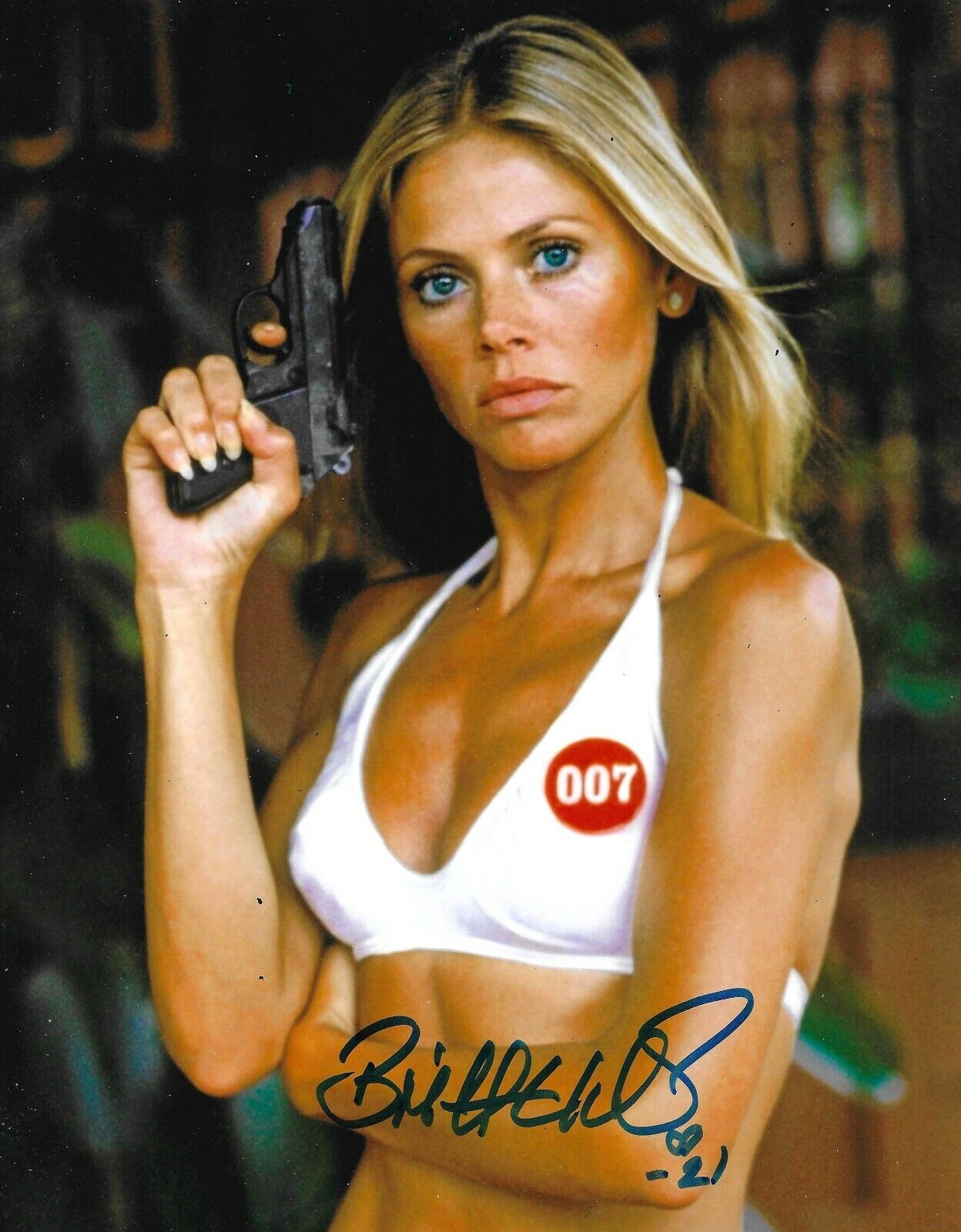 Britt Ekland Signed The Man With The Golden Gun 10x8 Photo Poster painting AFTAL