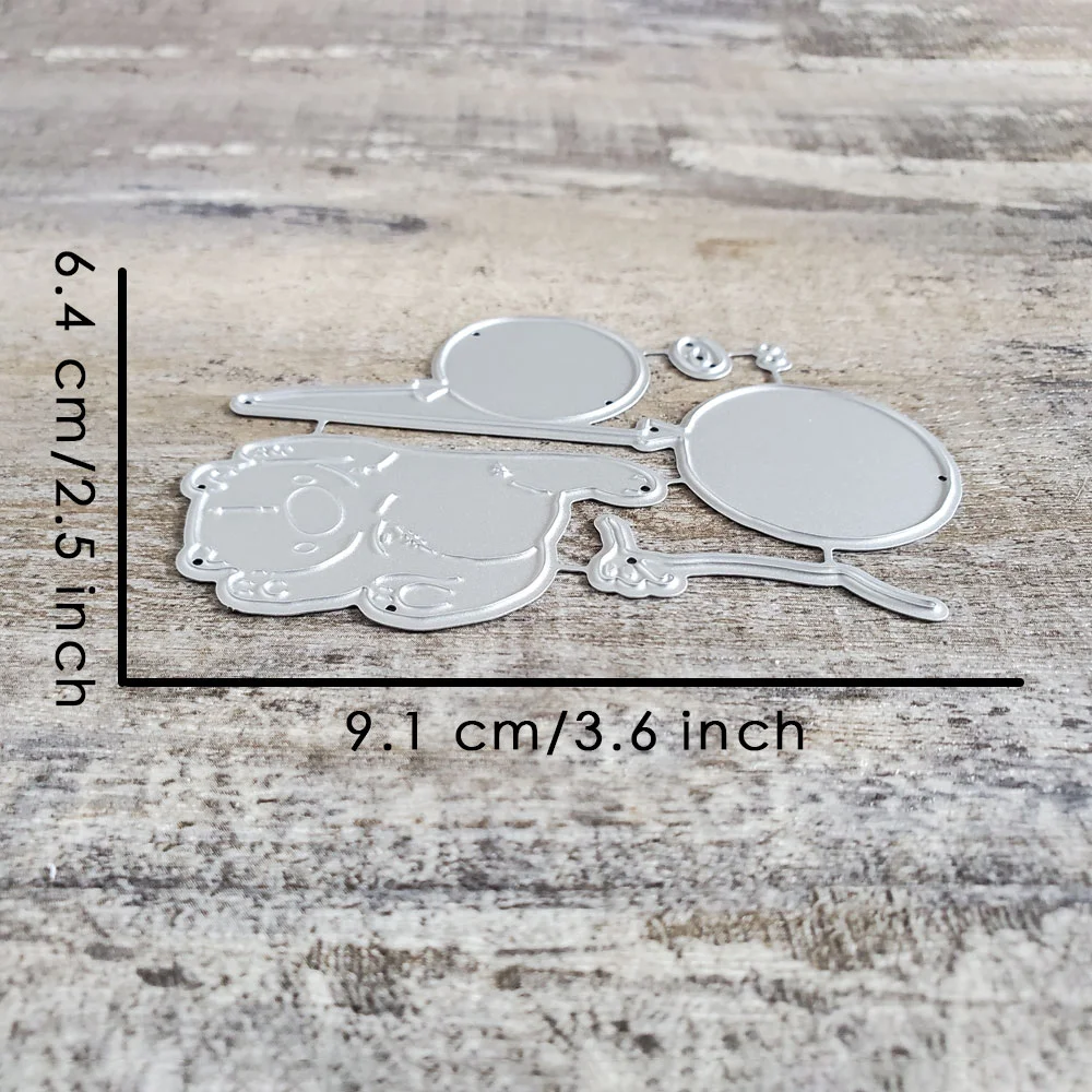 Oocharger Balloon Bear Cloth Doll Metal Cutting Dies Scrapbooking Mold Stencil Die Cuts Card Making DIY Craft Embossing New Dies