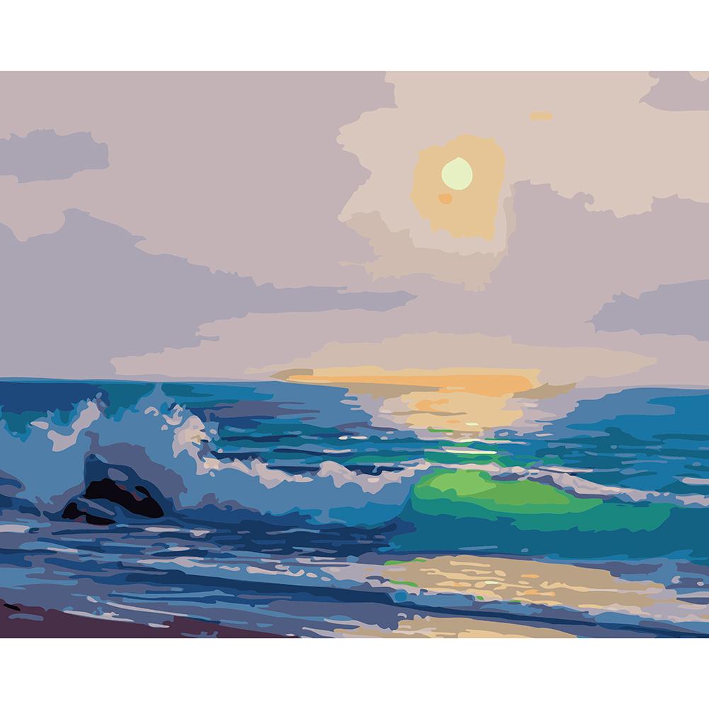 

40*50CM Paint By Numbers-Sunrise Seaside, 501 Original