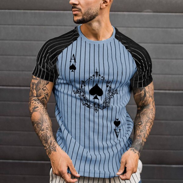 

Striped Poker - 3D Printed Men T Shirt, Xxxl, 501 Original