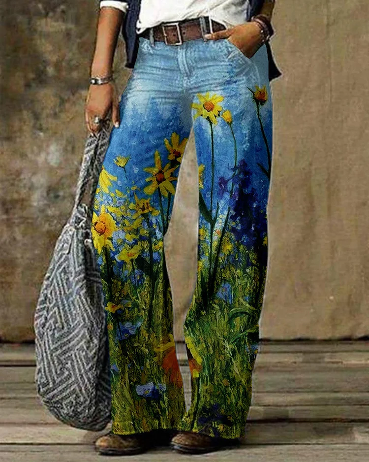 Floral Casual Pants