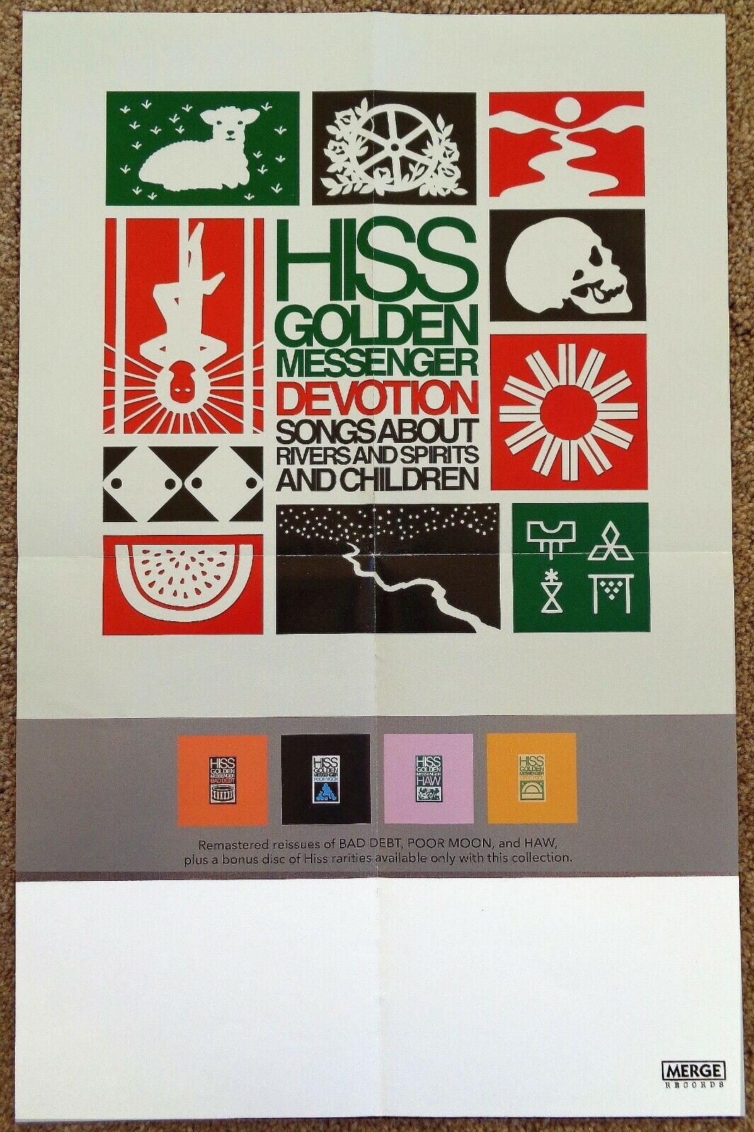 HISS GOLDEN MESSENGER Album POSTER Devotion Songs About River Spirits Children