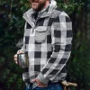 Men's Casual Flannel Plush Button Sweater