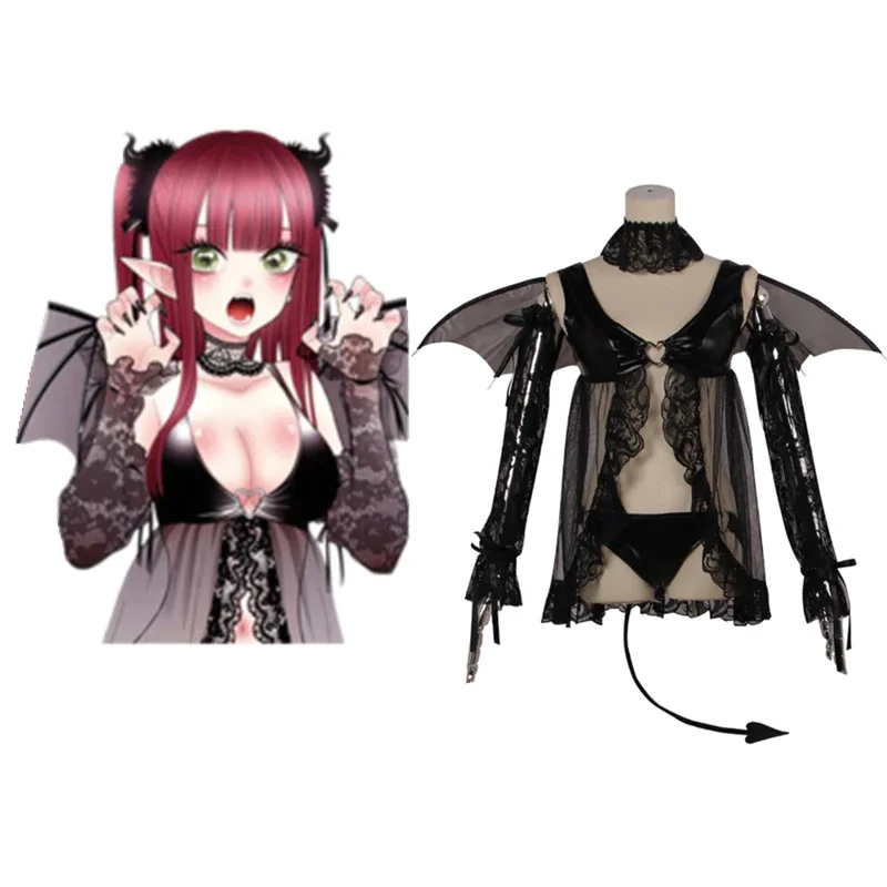 My Dress-Up Darling Kitagawa Marin Little Devil Cosplay Costume Outfits Halloween Carnival Suit