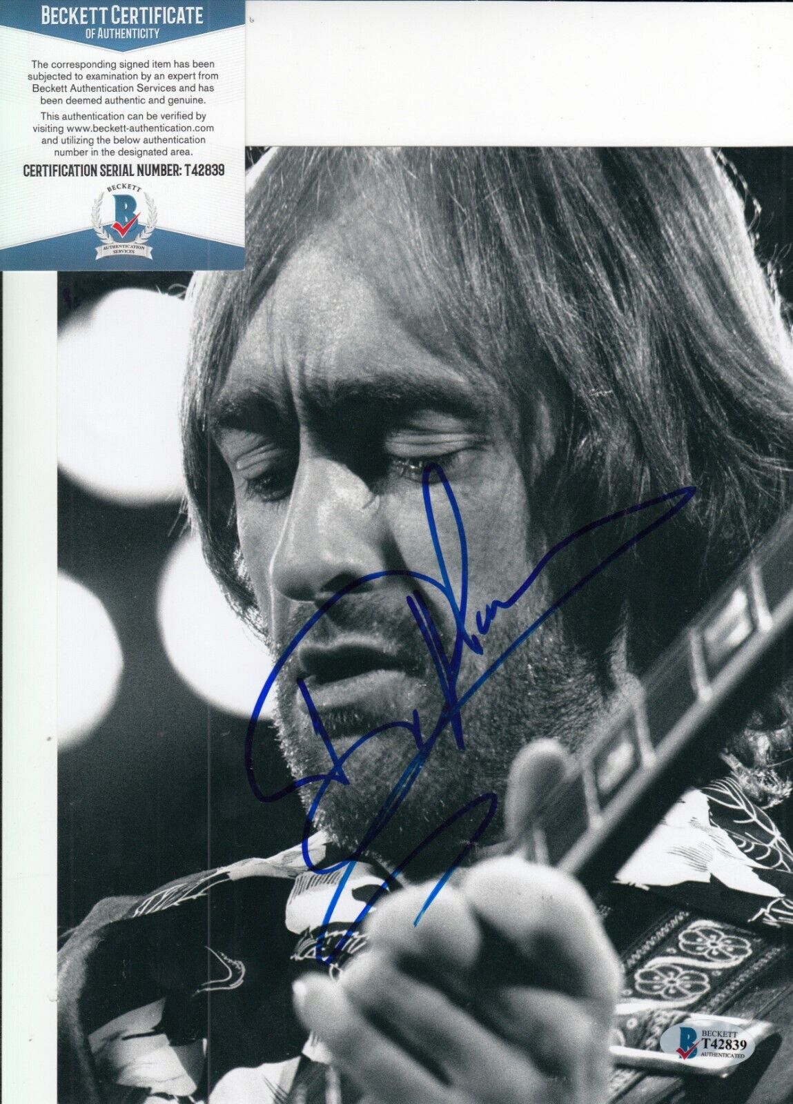 DAVE MASON signed (TRAFFIC) We Just Disagree Music 8X10 Photo Poster painting BECKETT BAS T42839