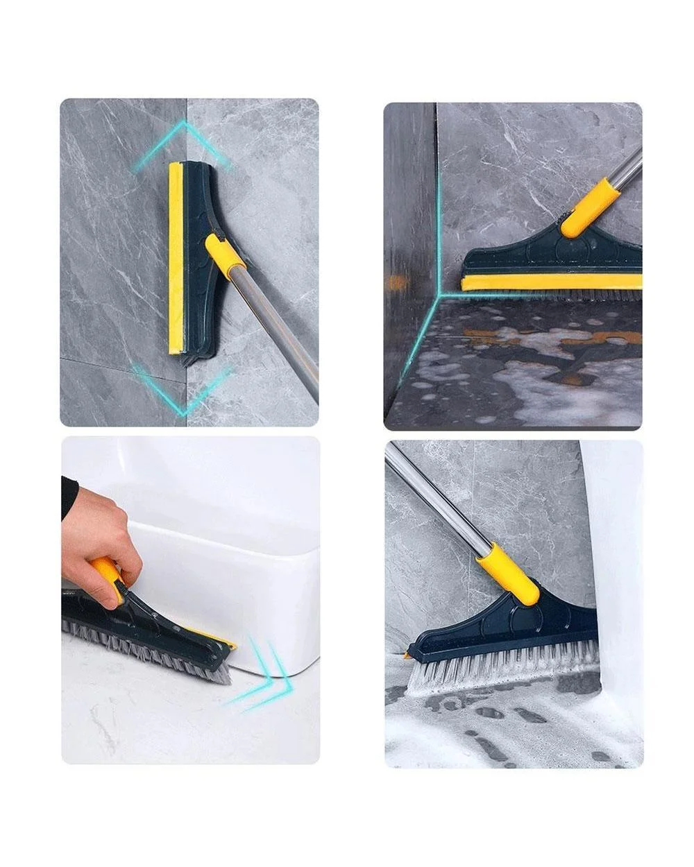 Rotating Bathroom Kitchen Floor Crevice Cleaning Brush