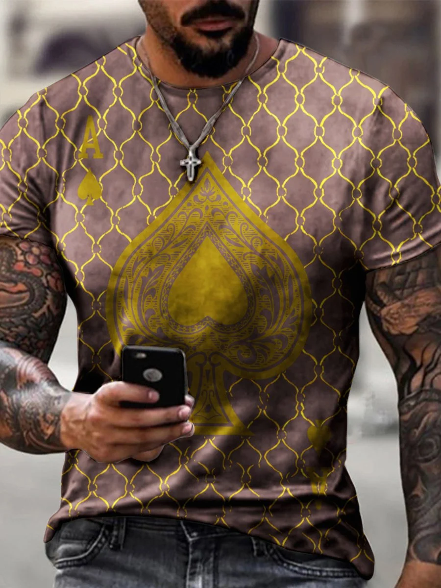 Men's Blue Spades A Short Sleeve