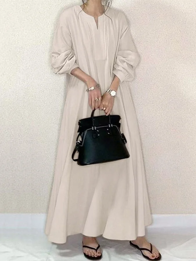 women's cotton linen loose long dress